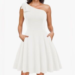 Elegant Blue One-Shoulder Dress